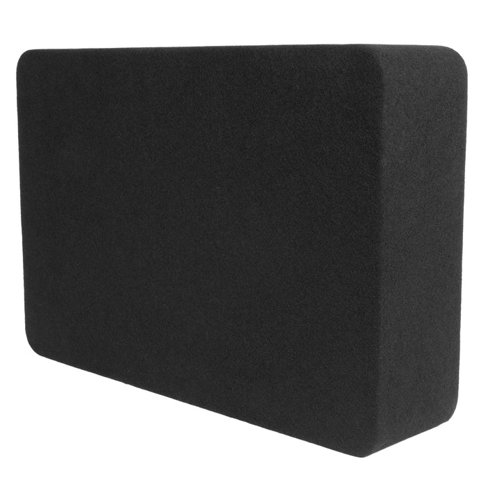 BXSQ110 1200W Peak (600W RMS) Sealed 2-Ohm Loaded Enclosure with Single 10" SQ-Series Shallow-Mount Subwoofer