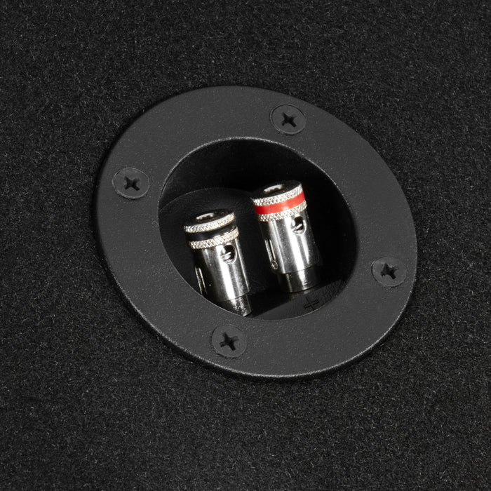 NE121S Single 12" Sealed 3/4" MDF Black Carpeted Subwoofer Enclosure – 1.0 Cu. Ft. with Polyfil and NVX Logo