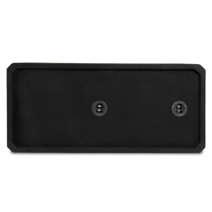 NE122P Dual 12" Slot Ported 3/4" MDF Black Carpeted Subwoofer Enclosure – 3.25 Cu. Ft. with Polyfil and NVX Logo