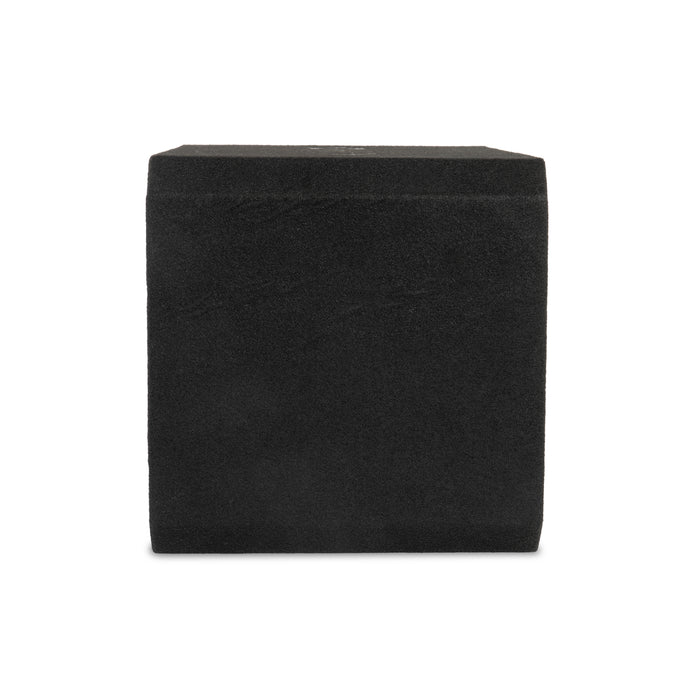 NE82S Dual 8" Sealed 3/4" MDF Black Carpeted Subwoofer Enclosure – 0.80 Cu. Ft. with Polyfil and NVX Logo