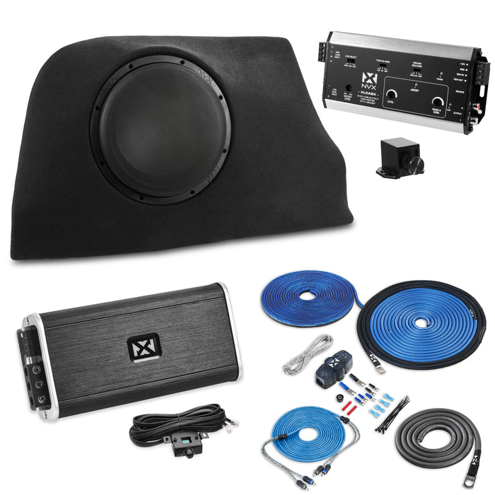 2008-2014 Subaru WRX Hatchback Bass Package - Includes 10" 500W RMS Subwoofer, Custom Enclosure, Monoblock Amplifier, Line Out Converter and Complete Wiring Kit (PBK-SUBWRX-GGR)