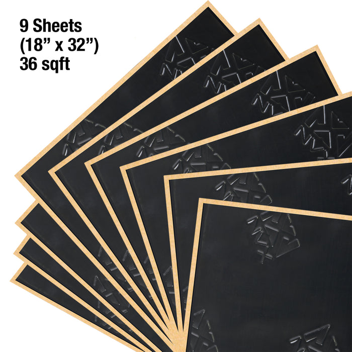 SDBBP40 36 Square Feet Black Sound Deadening Kit - Nine 18" x 32" Pieces