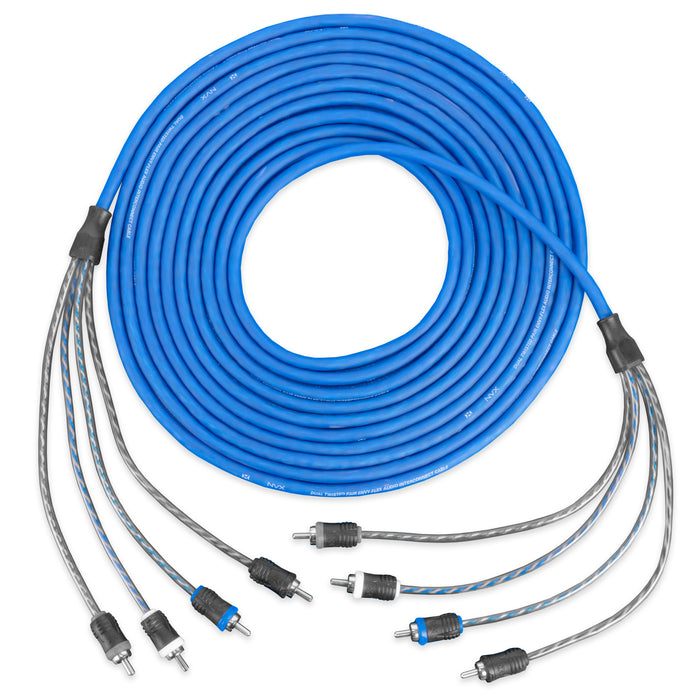 XKIT86 Full Spec 8 Gauge 100% (OFC) Oxygen Free Copper Complete 5/6-Channel Amplifier Wiring Kit with RCA's for Amplifiers up to 800 Watts