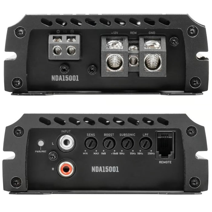 NVX Dual 12" Ported Complete Bass System w/ Sub Box, Amp, and Wiring Kit