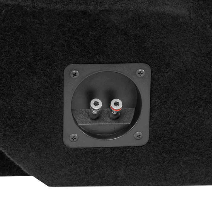 LVE-DOD-RAMQCCG3-S12S Custom Fit 400W RMS Single 12" Sealed Loaded Subwoofer Enclosure for 2002-2018 Ram Quad and Crew Cab Trucks