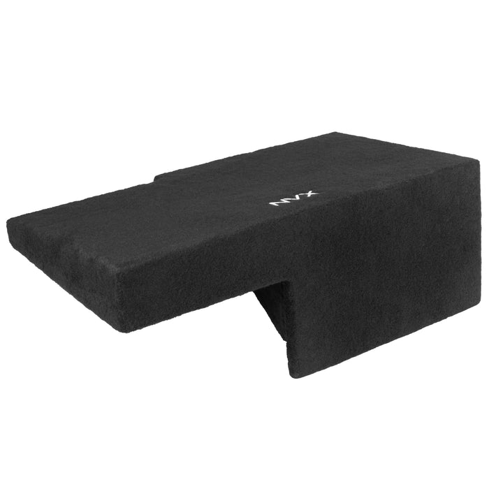 LVE-GM-SLVECG2-S10S Custom Fit 350W RMS Single 10" Sealed Down Firing Loaded Subwoofer Enclosure for 2008-2013 Chevrolet Silverado and GMC Sierra Extended Cab Trucks