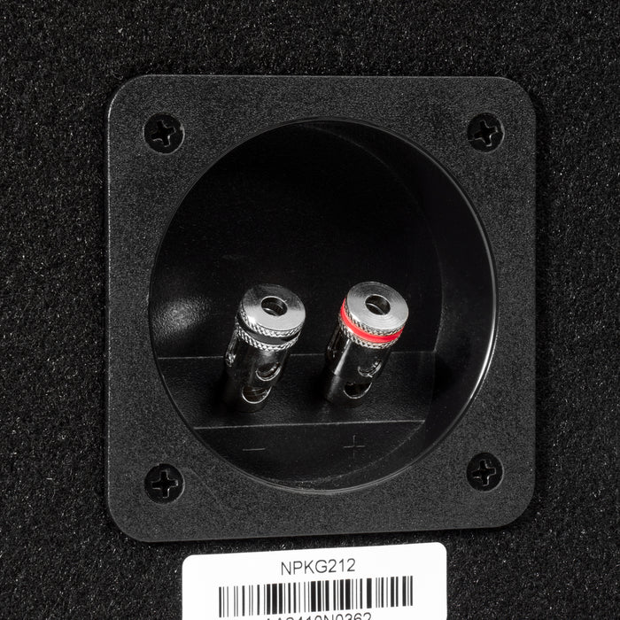 NPKG212 1000W Peak (500W RMS) Loaded Dual 12" Subwoofer with Slot Ported Enclosure and Monoblock Amplifier with Remote Bass Knob and Amplifier Wiring Kit