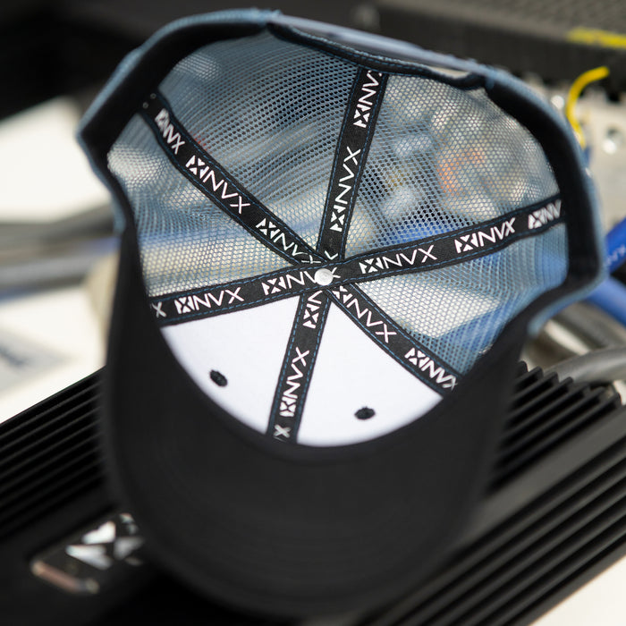 Classic Mesh Trucker Snapback Hat with Rectangular NVX Logo Patch