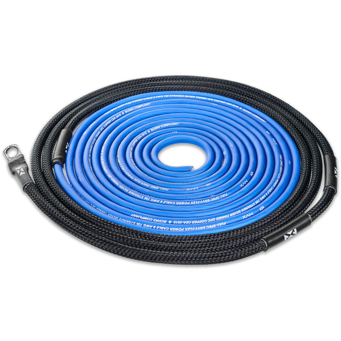 XKIT86 Full Spec 8 Gauge 100% (OFC) Oxygen Free Copper Complete 5/6-Channel Amplifier Wiring Kit with RCA's for Amplifiers up to 800 Watts