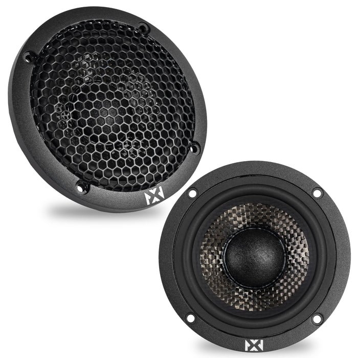 XQS3v2 200W Peak (100W RMS) 3.5" X-Series v2 NEO Midrange Speakers with Carbon Fiber Cones