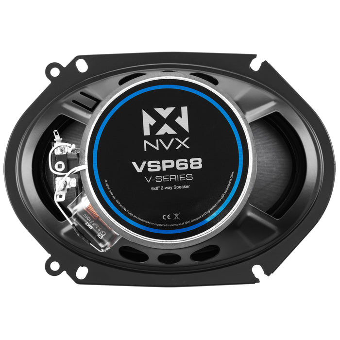 VSP68 600W Peak (200W RMS) 6x8" V-Series 2-Way Coaxial Speakers with 25mm Silk Dome Tweeters