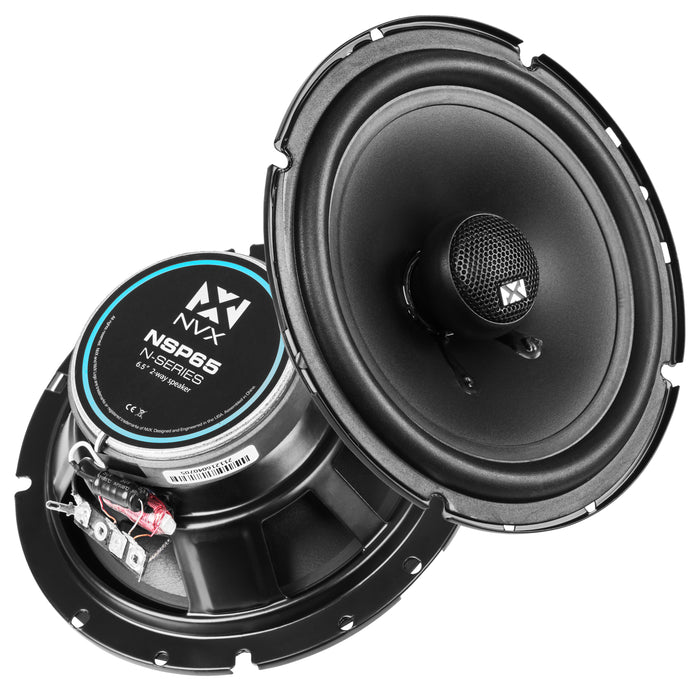 NSP65 540W Peak (180W RMS) 6.5" N-Series 2-Way Coaxial Speakers with 20mm Silk Dome Tweeters