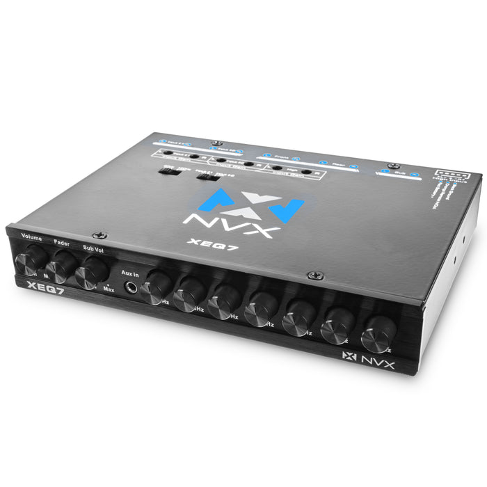 XEQ7 7-Band Graphic Equalizer with Front 3.5mm Auxiliary Input