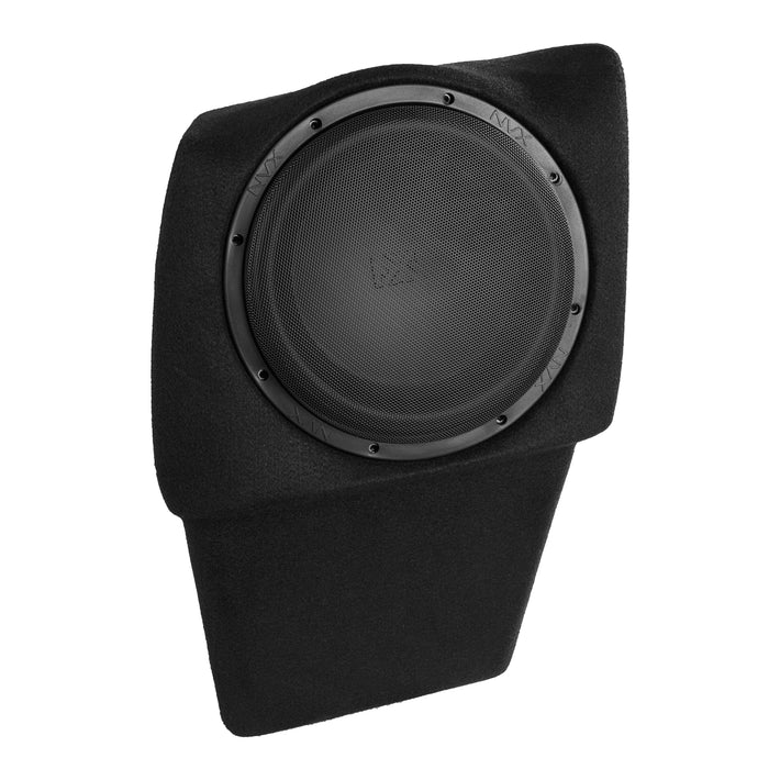 2020-Up Tesla Model Y - Custom 500W RMS 10" Loaded Subwoofer Enclosure | NVX BE-TSLAY-G1D (Drivers Side)