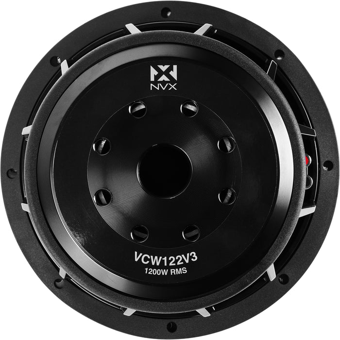 VCW122 Version 3 (VCW122v3) 2400W Peak (1200W RMS) 12" VC-Series v3 Dual 2-Ohm Subwoofer