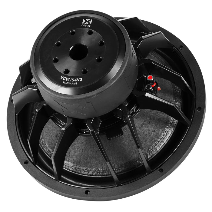 VCW152 Version 3 (VCW152v3) 3000W Peak (1500W RMS) 15" VC-Series v3 Dual 4-Ohm Subwoofer